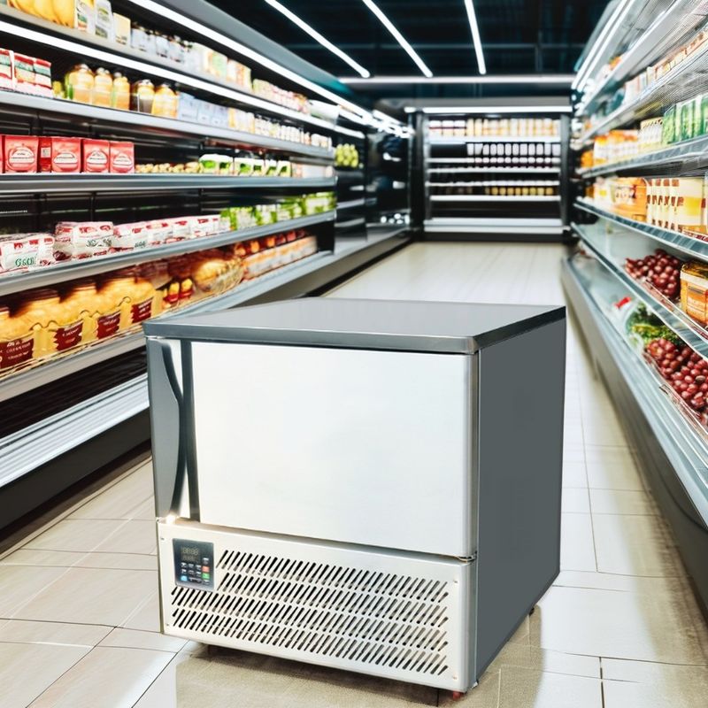 Single-Temperature Quick Freeze Blast Freezer Machine for Restaurant Kitchen Shock-Free Standing Blast Chiller for Meat Storage