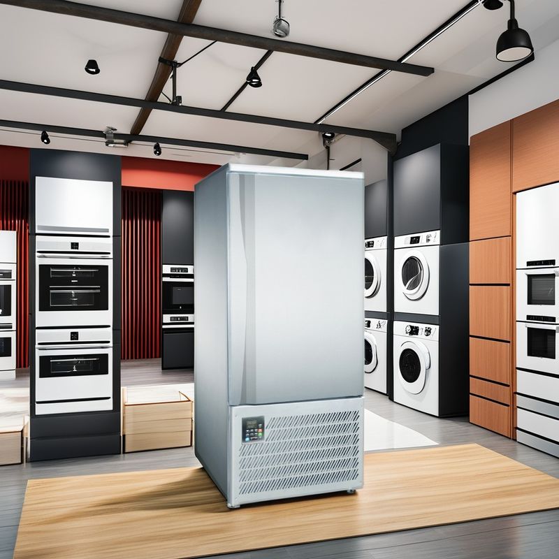 Commercial Stainless Steel LED Bar Blast Freezer Industrial Kitchen Rapid Cooling Equipment Displaying Frozen Food Ice Cream