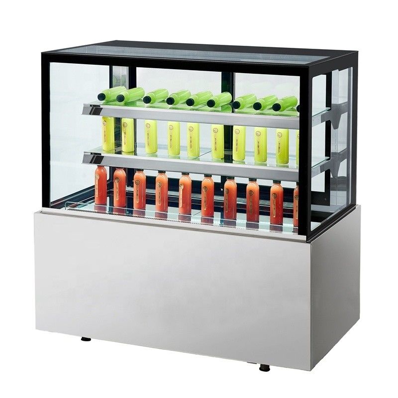 Commercial Bakery Cooler Open Glass Door LED Light Supermarket Store Use Factory Price Cake Display Fridge Cool Climate Type