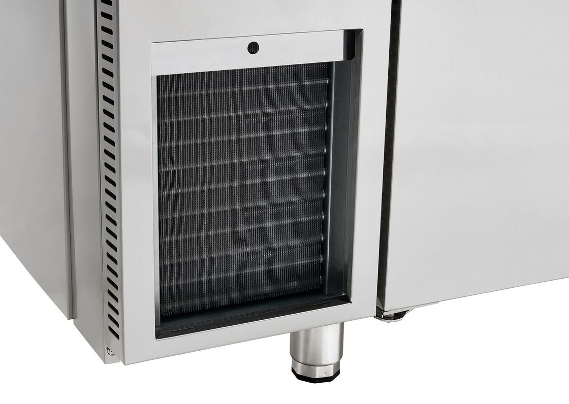 Commercial Kitchen Counter Workbench Double-Door Bullet Foot Storage Chiller Stainless Steel Single-Temperature Fan Refrigerator