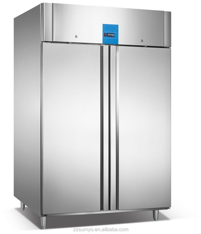 Commercial Kitchen Freezer Single Temperature Stainless Steel Double Door Refrigerator Air Cooled Refrigerator