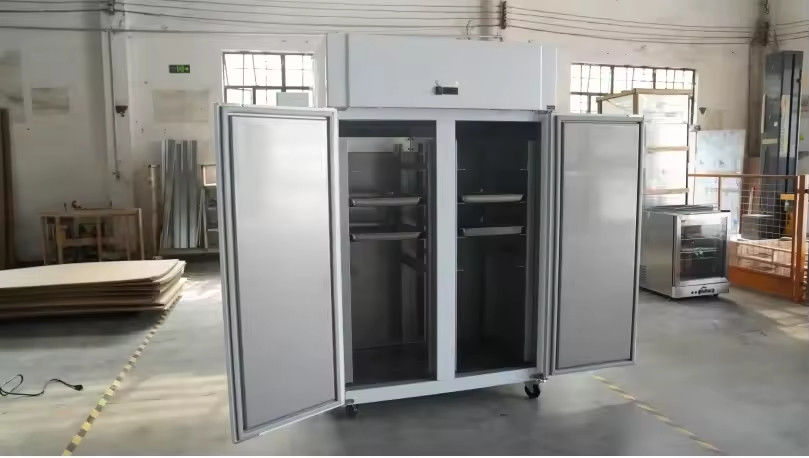 Commercial Kitchen Freezer Single Temperature Stainless Steel Double Door Refrigerator Air Cooled Refrigerator