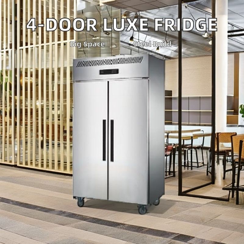 Luxury Single Temperature Control Heavy-Duty Vertical Commercial Refrigeration Equipment Double Door for New Restaurants