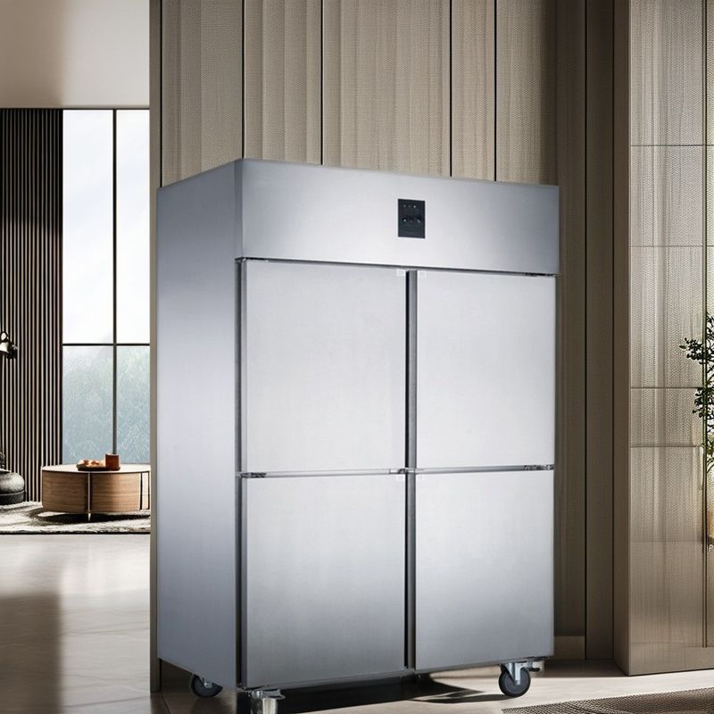 220V Digital Temperature Control Double-Temperature Kitchen Beverage Cooler LED Restaurant Air Compressor Refrigeration