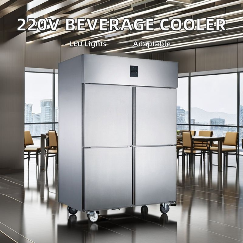 220V Digital Temperature Control Double-Temperature Kitchen Beverage Cooler LED Restaurant Air Compressor Refrigeration