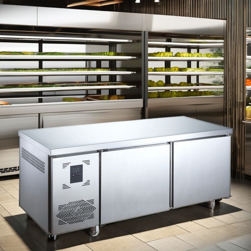 Platform Refrigerator  Commercial Kitchen Worktable Freezer Commercial Stainless Steel Restaurant Fridge Kitchen Refrigerator
