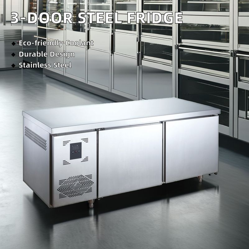 Platform Refrigerator  Commercial Kitchen Worktable Freezer Commercial Stainless Steel Restaurant Fridge Kitchen Refrigerator