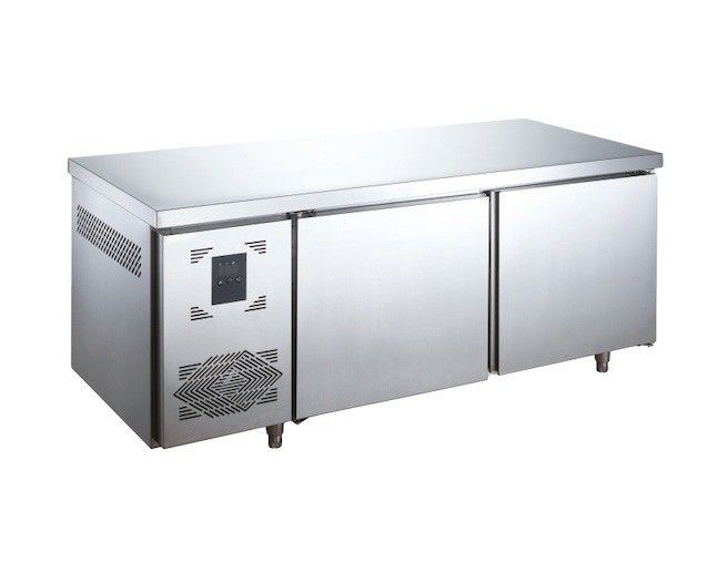 Commercial 3-Door Counter Refrigerator 230L Stainless Steel Worktop Fan Cooling Workbench for Kitchen Use