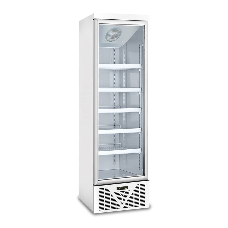Hot Sale Commercial Upright Fridge Freezer Single-Temperature Vertical Glass Showcase Cases for Beverage Single-Temperature