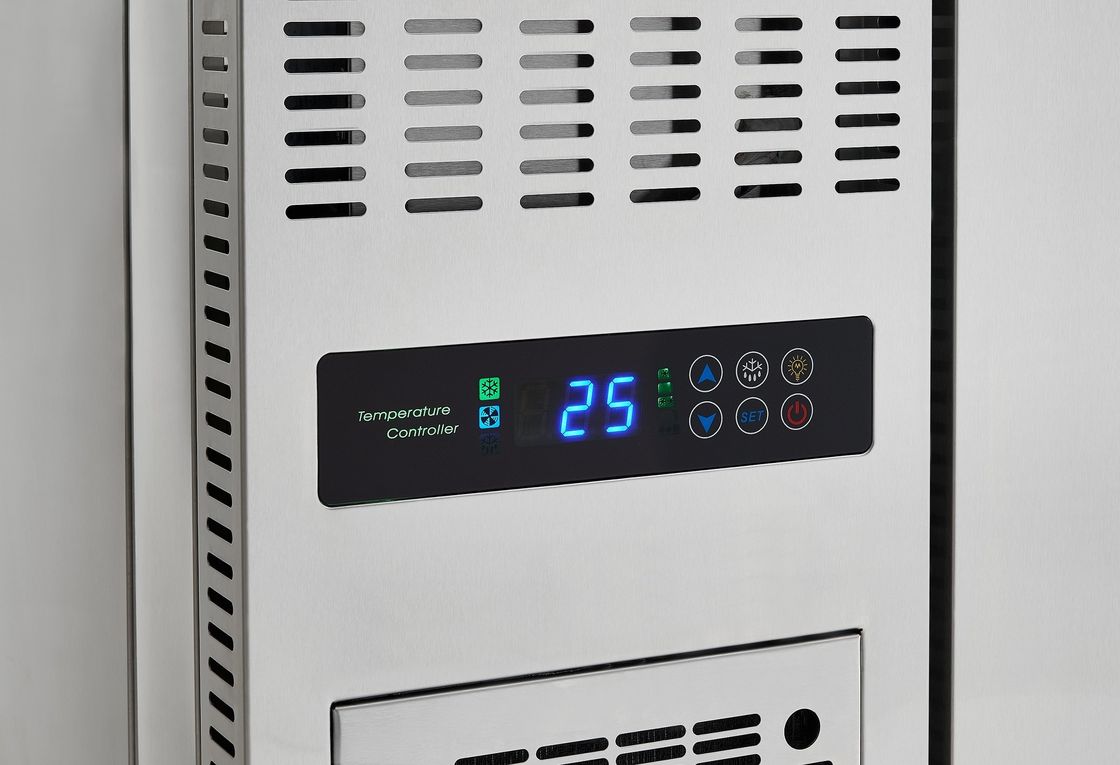 220V LED Freezer Refrigerator Air Cooling Open Door Design Single-Temperature Kitchen Storage for Drinks Wine Restaurant Use