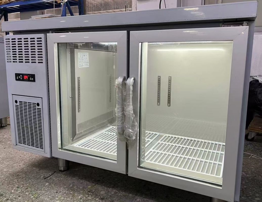 Commercial Single-Door Electric Table-Top Refrigerator LED Light Glass Display Cooler for Restaurant Drink Storage Equipment