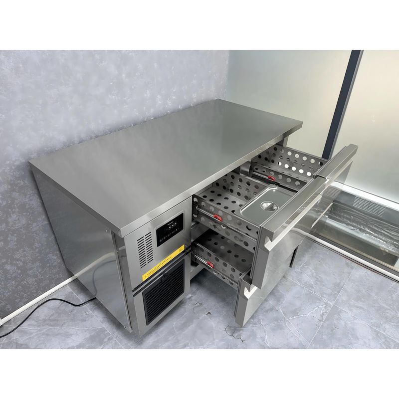 Commercial Single-Temperature Workbench Cooler Under Counter Freezer with Drawer for Supermarket and Store Applications