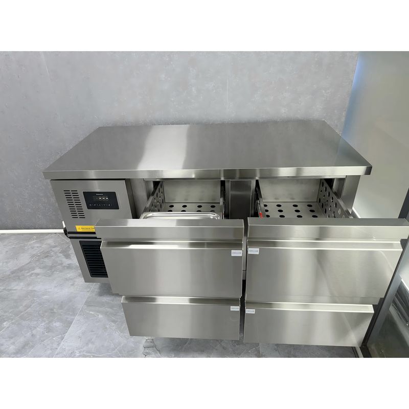 Commercial Single-Temperature Workbench Cooler Under Counter Freezer with Drawer for Supermarket and Store Applications