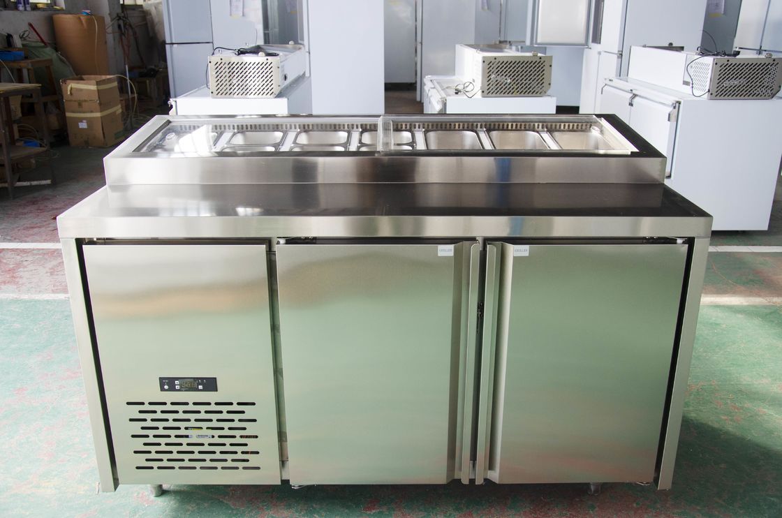 Factory Sale Pizza Sandwich Prep Table Refrigerated Commercial Counter Salad bar Refrigerator Equipment for Salad