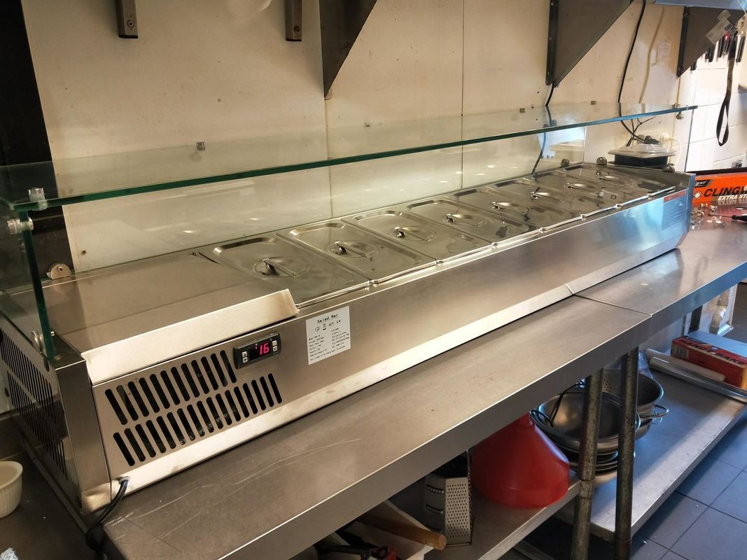 Factory Price Salad Prep Table Refrigerated Salad Under Counter Chiller Commercial Countertop Display Refrigerator