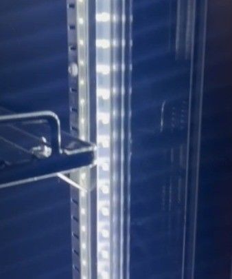 Four-Door Glass Beverage Display Cooler Supermarket Display Fridge with Cooling Technology for Drinks Storage