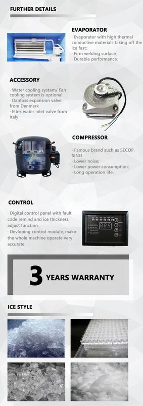 2025 Commercial High-Capacity Glass Door Ice Maker Hot Sale Restaurant Grade Machine with Fan Cooling