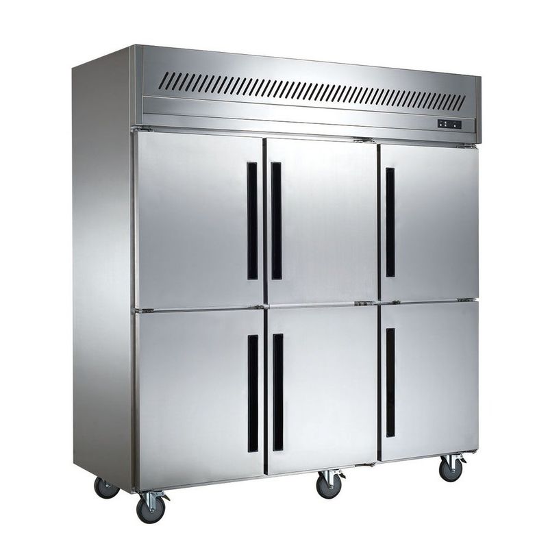 Wholesale Large Capacity Commercial Refrigerator 6 Doors Heavy Duty Independent Freezer Single-Temperature for Supermarket