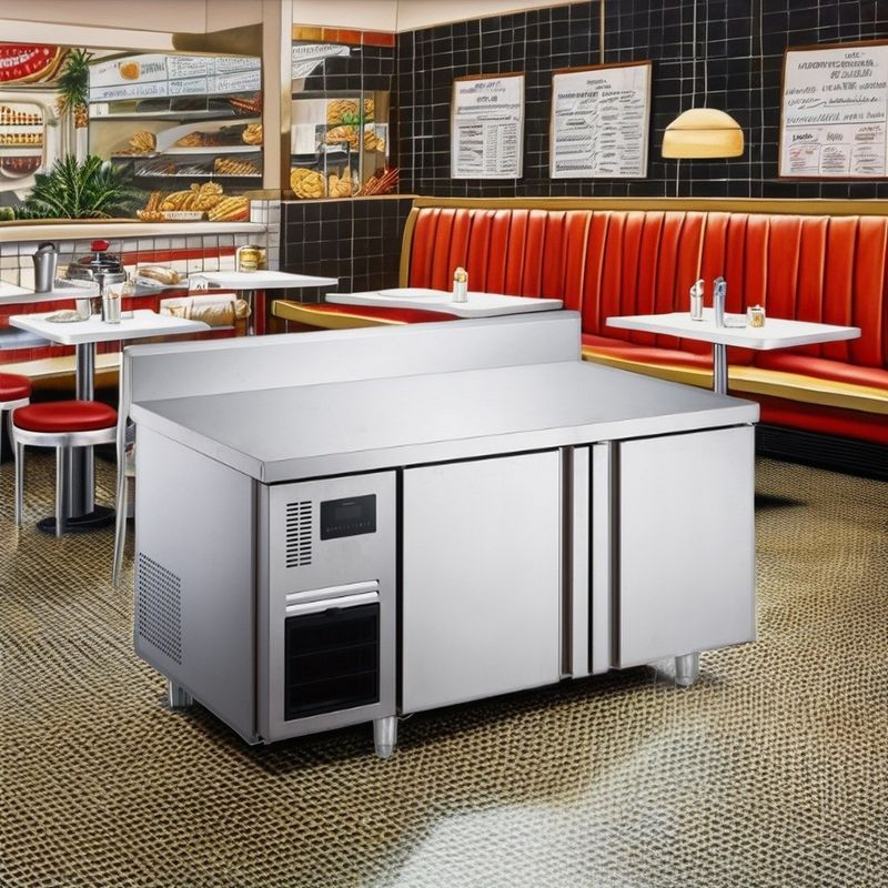220V Air Cooling Freezer Refrigerator LED Open Door Kitchen Store Drink Storage Wine Cooler Compressor Two-Door Restaurant