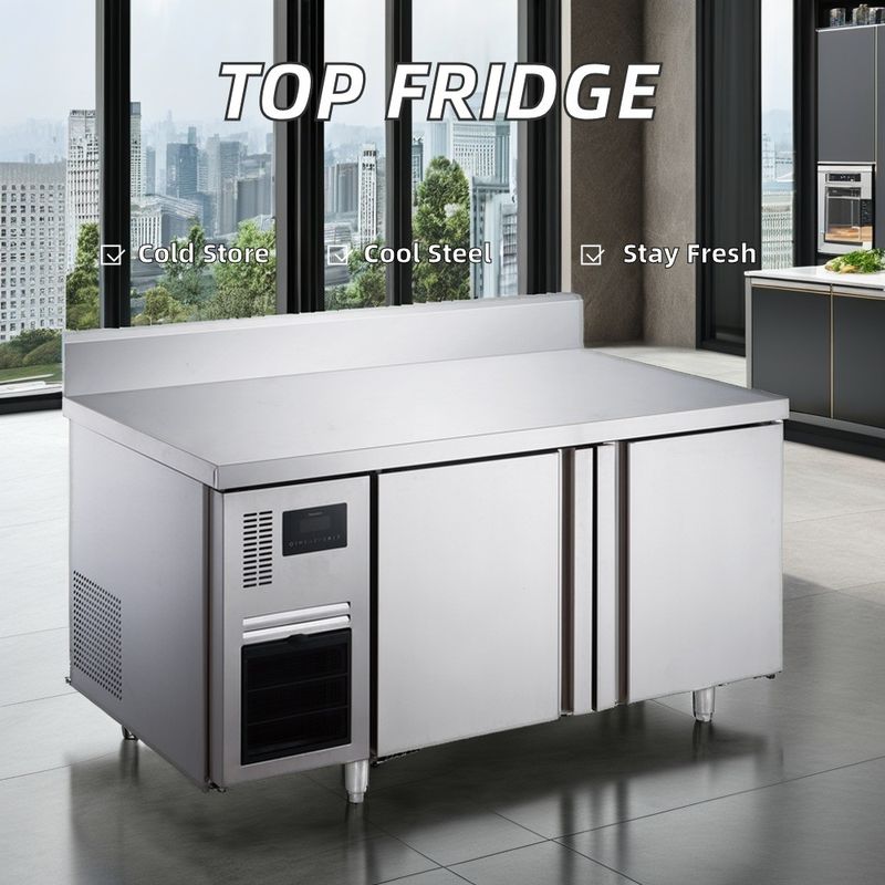 220V Air Cooling Freezer Refrigerator LED Open Door Kitchen Store Drink Storage Wine Cooler Compressor Two-Door Restaurant