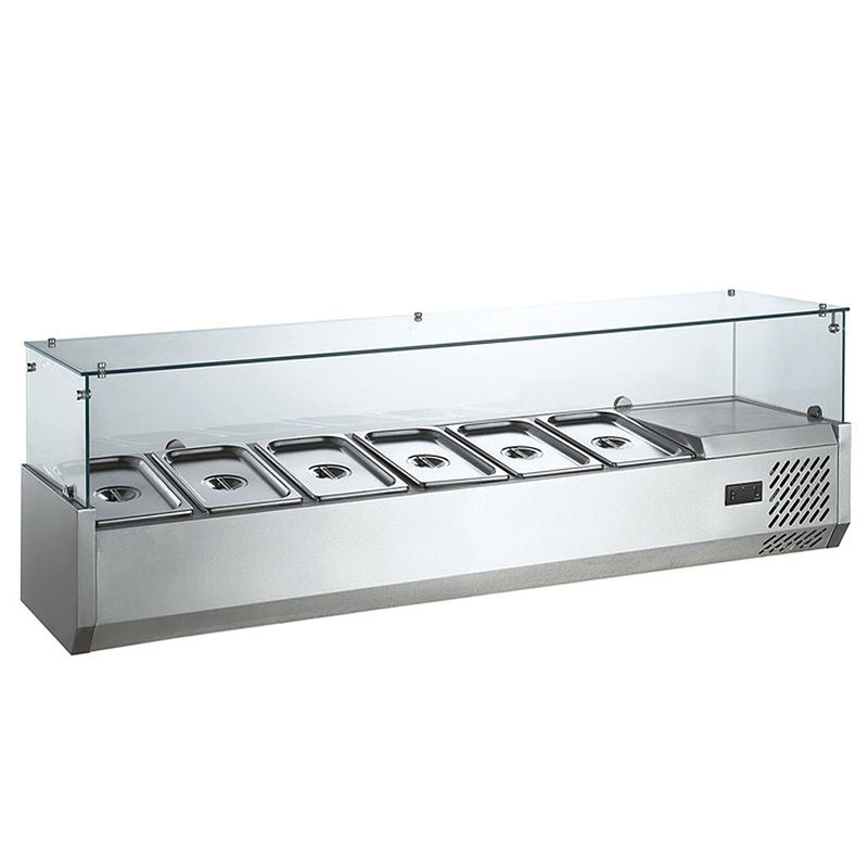 Hot Selling High Quality Kitchen Cooler Pizza Salad Prep Table Display Refrigerator Work Table Chiller Retail Store Commercial