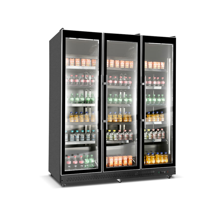 Commercial Refrigerator  3 Door Supermarket Display Chiller Machine Beverage Chiller Factory Price Beverage Chiller