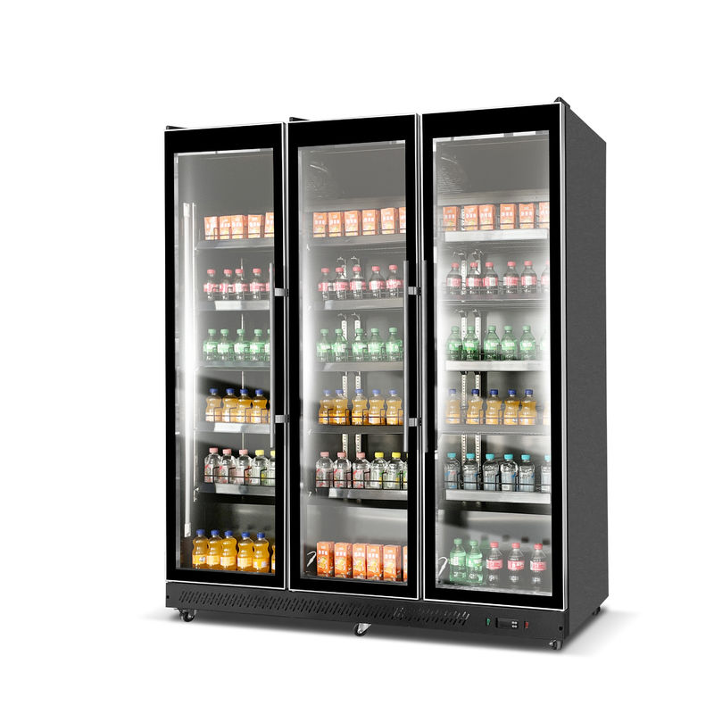 Commercial Refrigerator  3 Door Supermarket Display Chiller Machine Beverage Chiller Factory Price Beverage Chiller