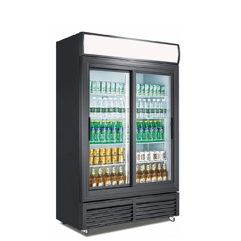 2023 2 Doors Glass Door Drinking Chiller Beverage Freezer Chiller Beverage Refrigerator