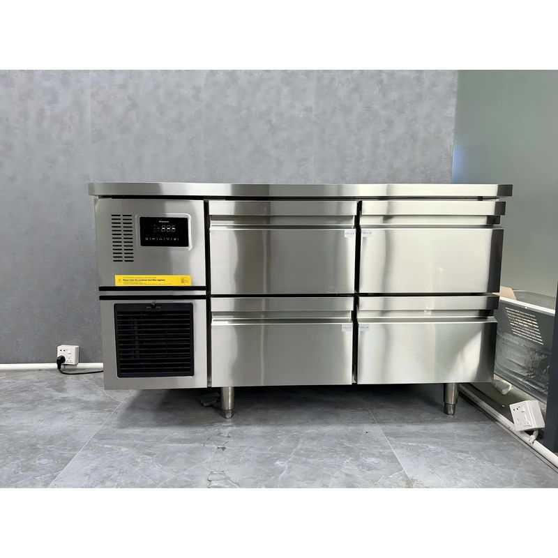 201/304Drawer Freezer Work Bench Counter Table Top Refrigerator Commercial Stainless Steel Cabinet Chiller
