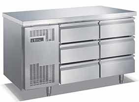 Commercial Stainless Steel Exterior Kitchen 4 Drawers Under-counter Refrigerator Upright Workbench Freezer/chiller Hot Sell