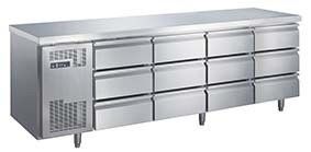 Commercial Stainless Steel Exterior Kitchen 4 Drawers Under-counter Refrigerator Upright Workbench Freezer/chiller Hot Sell