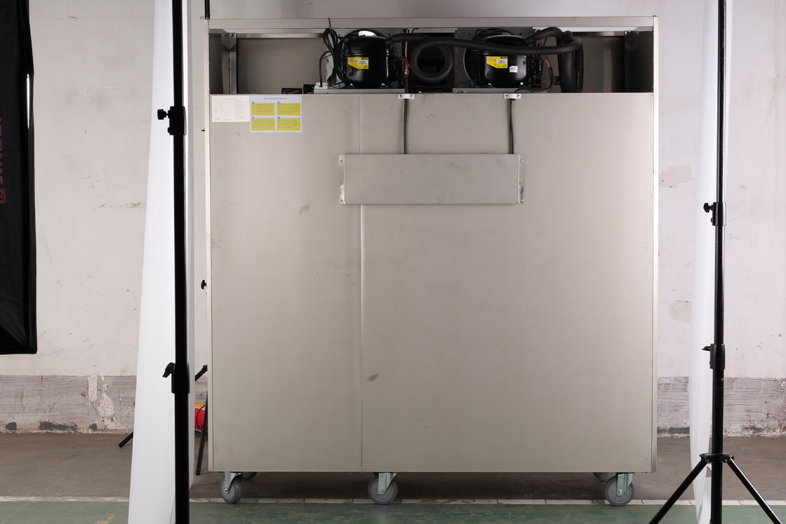 Automatic Defrost Deep Freezer Commercial Refrigerator 2 Doors Stainless Steel Upright Refrigerator For Hotel